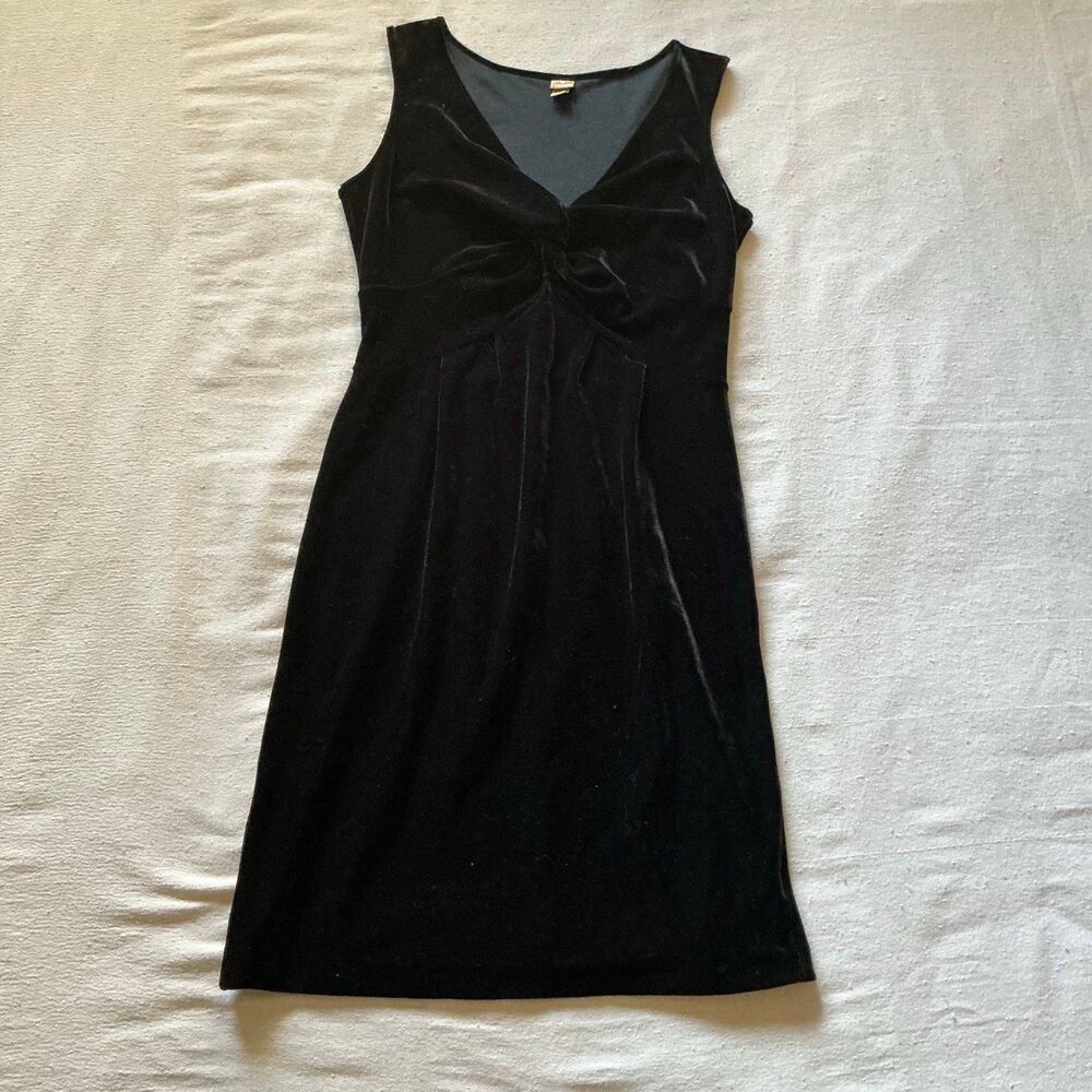 Target Limited Edition Grunge V-neck Black Velvet Dress